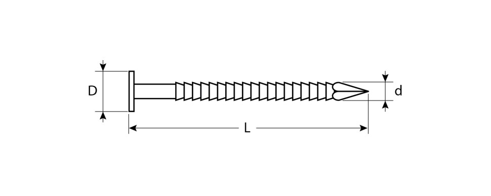ЗУБР 70 х 4.2 мм, ершеные гвозди с плоской головкой, цинк, 12 шт (4-305206-42-070)