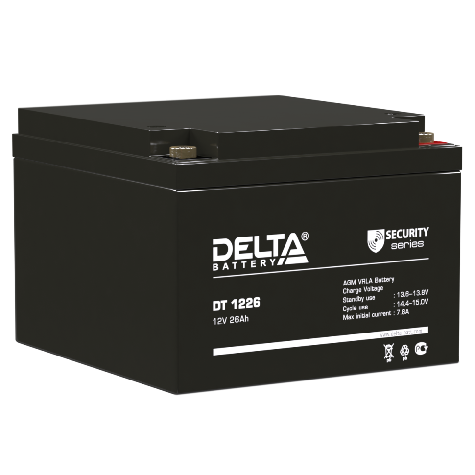 Аккумулятор для ибп 12 вольт 26 ампер - DELTA DT 1226