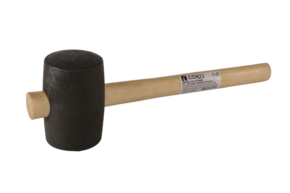 Киянка 600 г, черная, распорная деревянная ручка, СОЮЗ