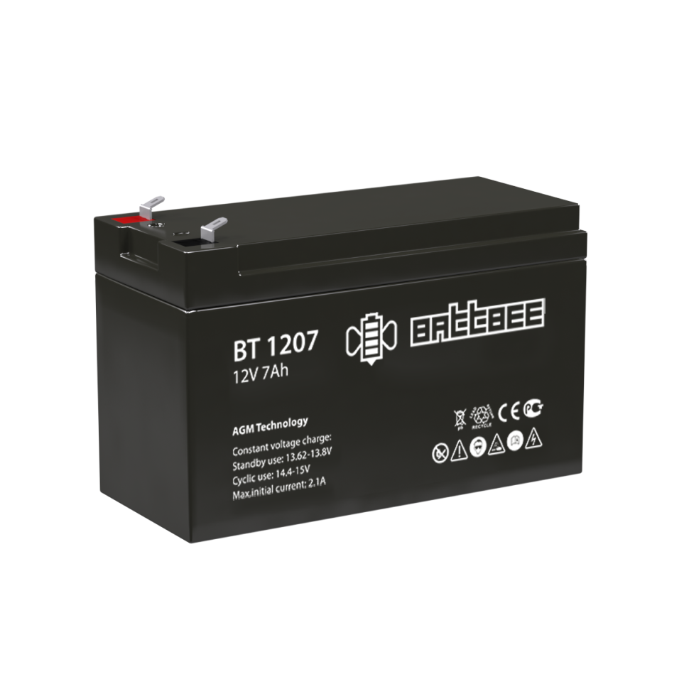 Аккумулятор для ИБП - BATBEE BT 1207 - 12 вольт 7 ампер